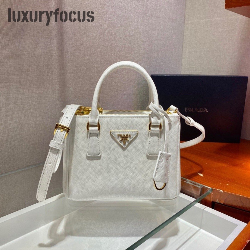 Prada Galleria Saffiano Leather Mini-Bag White 1BA906 [Model_16163528] -  $ : 