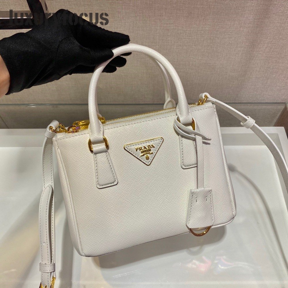 Prada Galleria Saffiano Leather Mini-Bag White 1BA906 [Model_16163528] -  $ : 