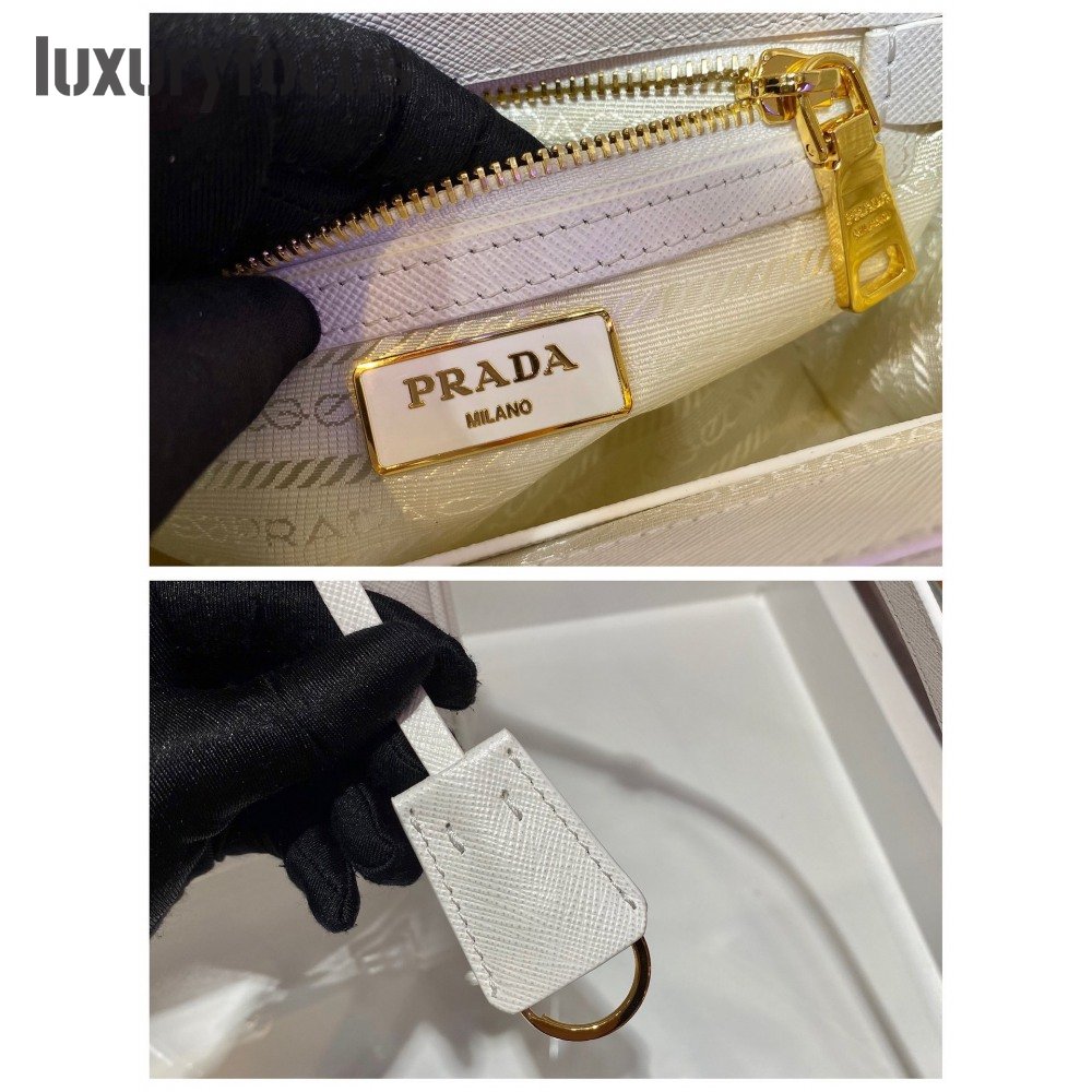 Prada Galleria Saffiano Leather Mini-Bag White 1BA906 [Model_16163528] -  $ : 